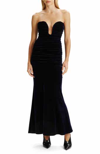Elvira Velvet Strapless Gown