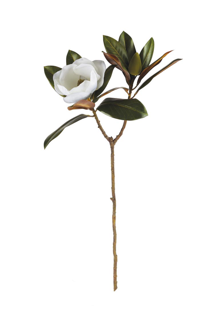 Magnolia Artificial Stem 31", Main, color, White