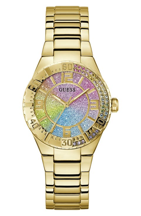 Sangria Rainbow Ombré Bracelet Watch, 36mm