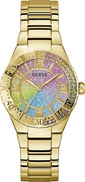 GUESS Sangria Rainbow Ombré Bracelet Watch, 36mm