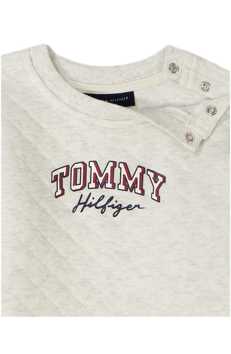 Tommy Hilfiger Logo Diamond Quilted Sweatshirt & Joggers Set, Alternate, color, White