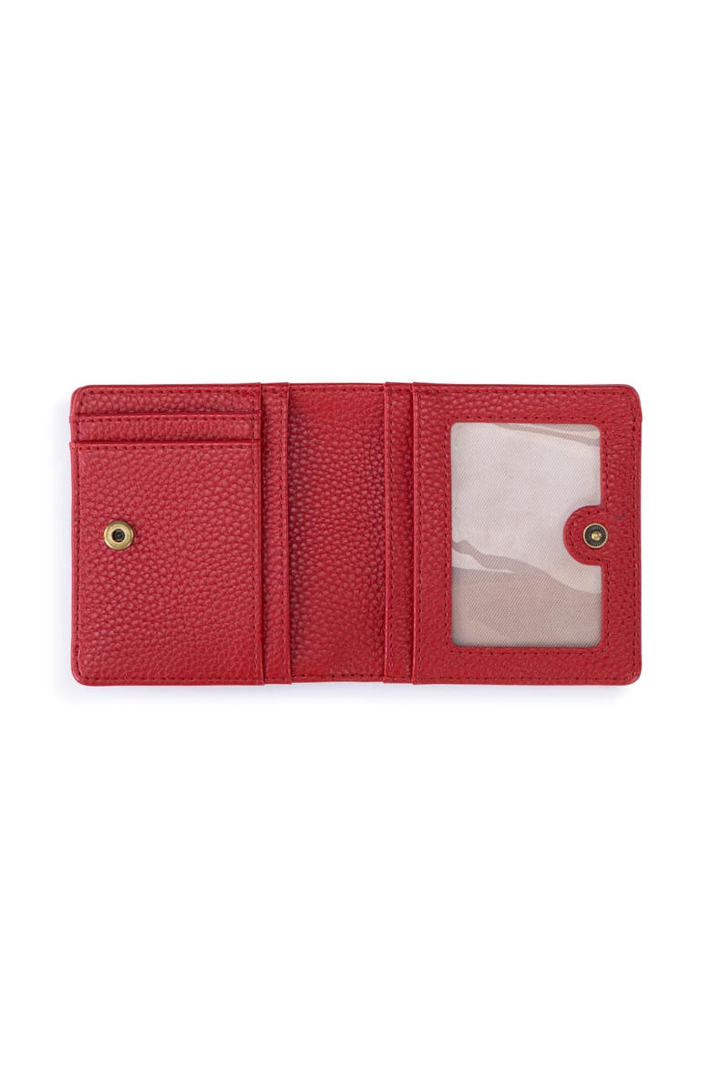 Mira Small Leather Wallet, Alternate, color, Scarlet