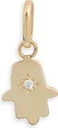 Anzie Love Letter Diamond Hamsa Pendant