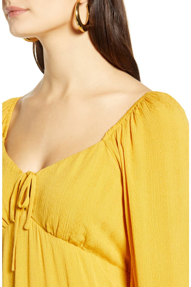 Long Sleeve Minidress, Alternate, color, YELLOW