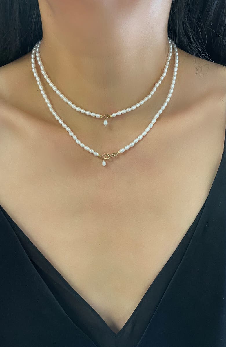 Poppy Finch Long Keshi Pearl Necklace, Alternate, color, 