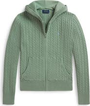 Polo Ralph Lauren Kids' Cable Knit Cotton Zip Hoodie