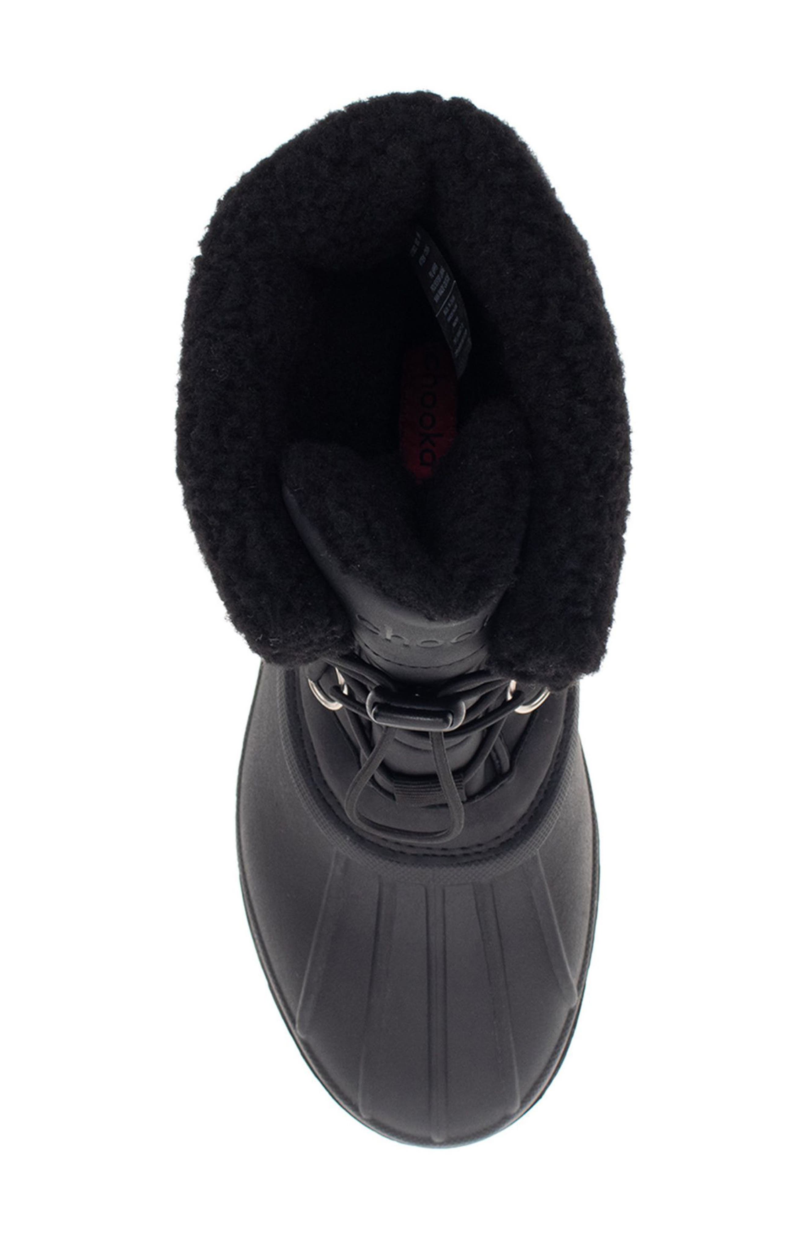 Chooka Cold Weather Faux Shearling Lined Snow Boot, Alternate, color, Black