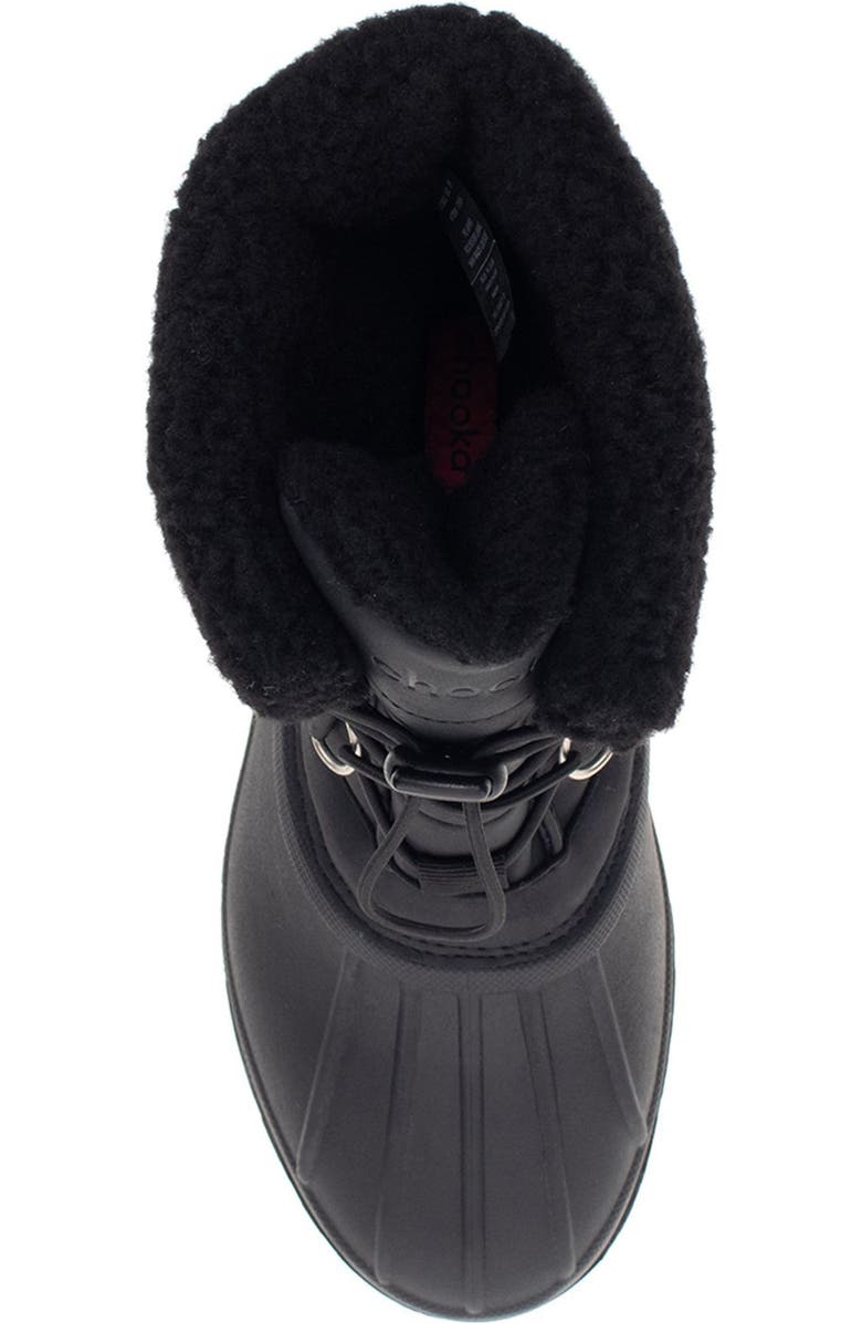 Chooka Cold Weather Faux Shearling Lined Snow Boot, Alternate, color, Black