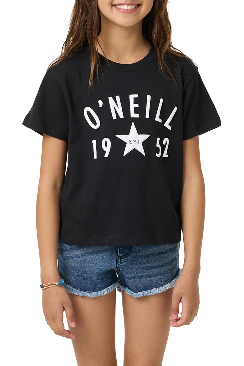 Kids' Starry Willa Skimmer Graphic T-Shirt, Main, color, BLACK