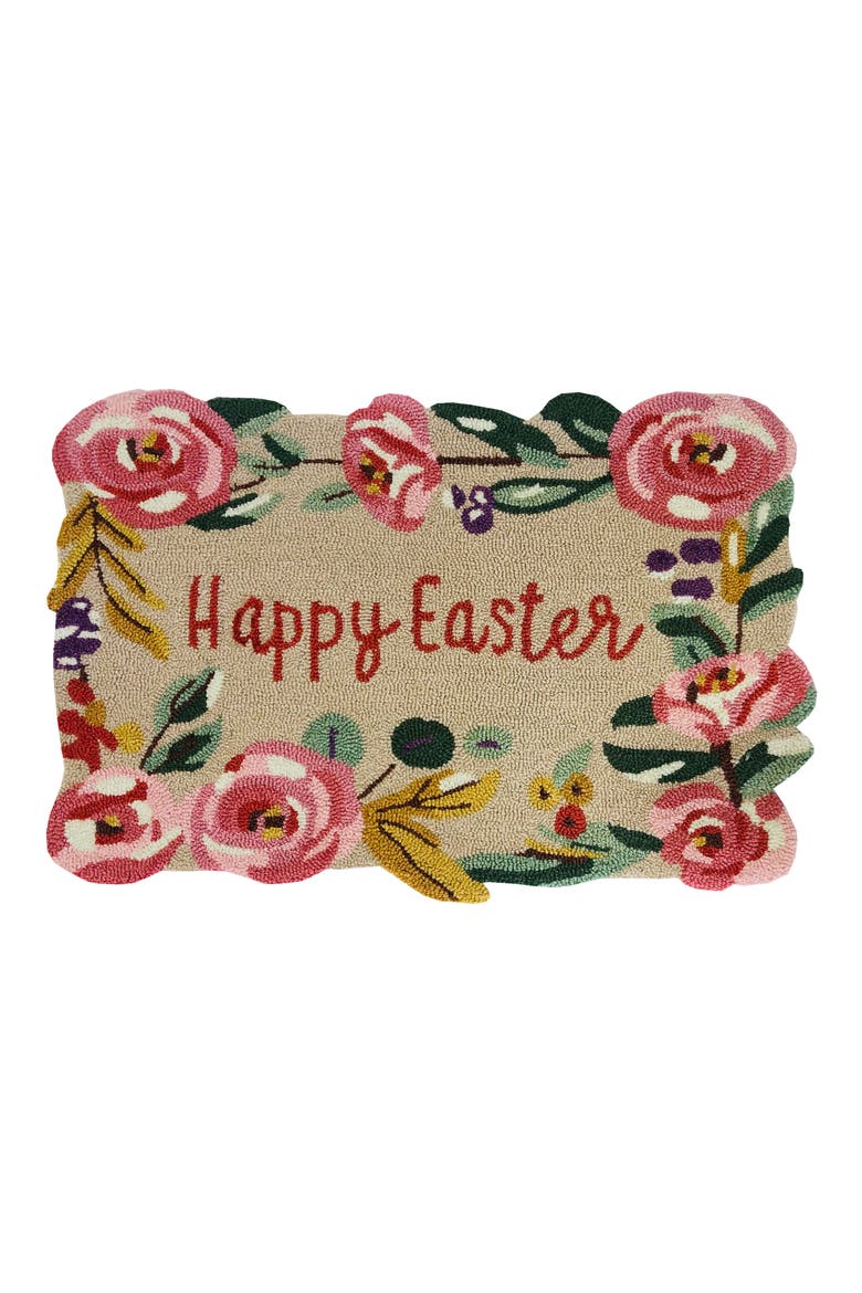 Happy Easter Doormat, Main, color, BEIGE MULTI