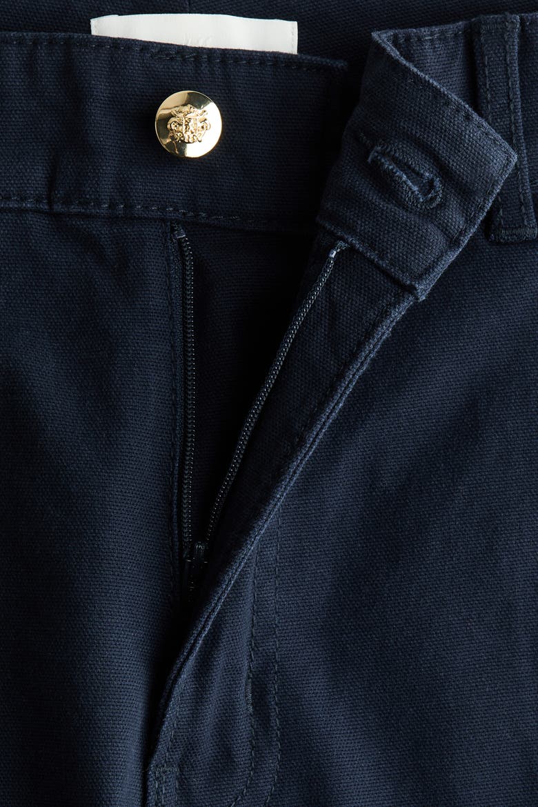 Flared Canvas Pants, Alternate, color, Navy blue