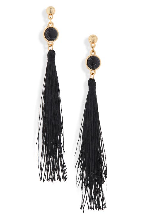 Strawberry Fields Jasper Tassel Earrings