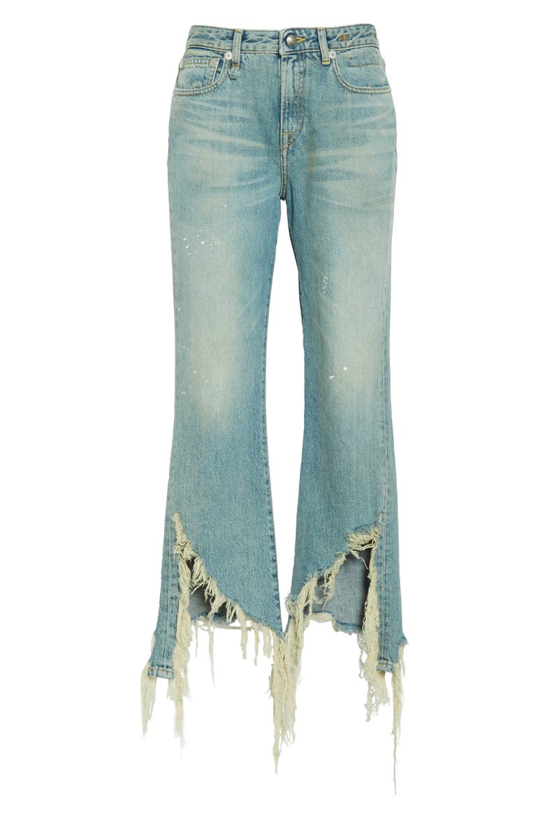 Spiral Kick Ripped Bootcut Jeans, Alternate, color, CHERYL