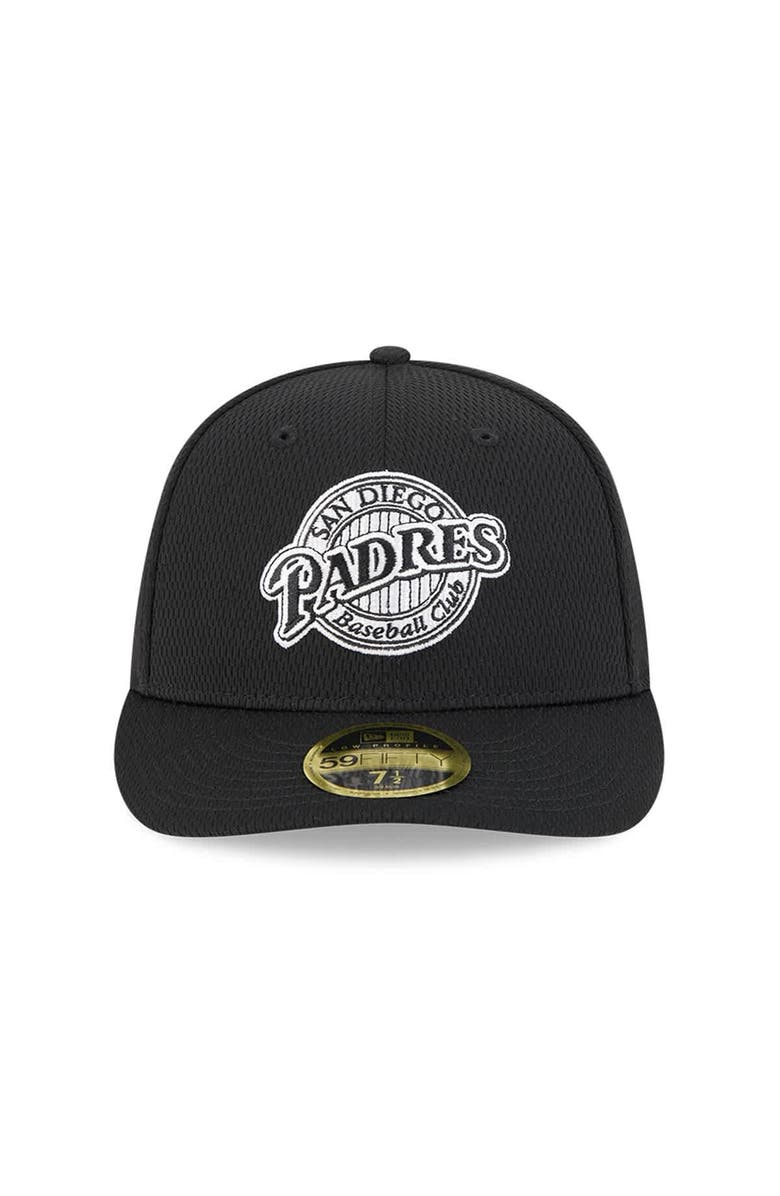 New Era Men's New Era Black San Diego Padres 2025 MLB Clubhouse Low Profile 59FIFTY Fitted Hat, Alternate, color, 
