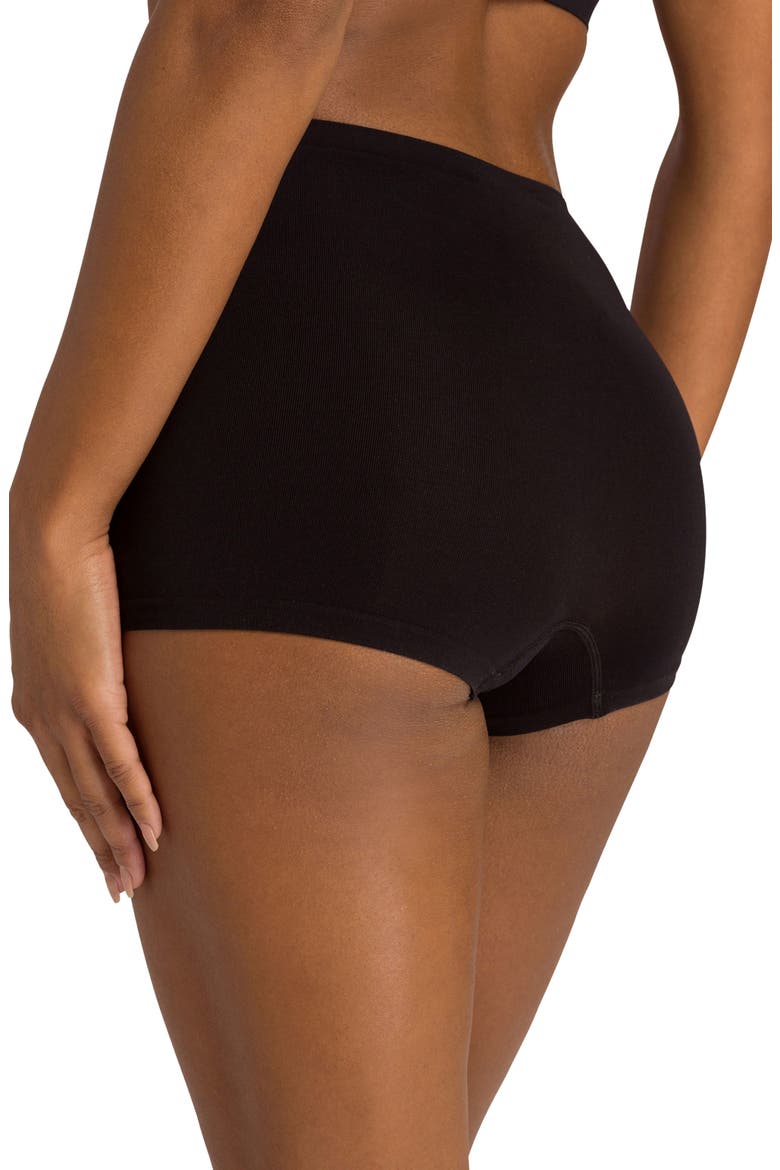 Touch Feel High Waist Boyshorts, Alternate, color, BLACK