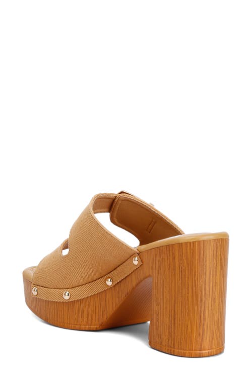Rag & Co Sarai Buckle Strap Platform Sandal In Tan