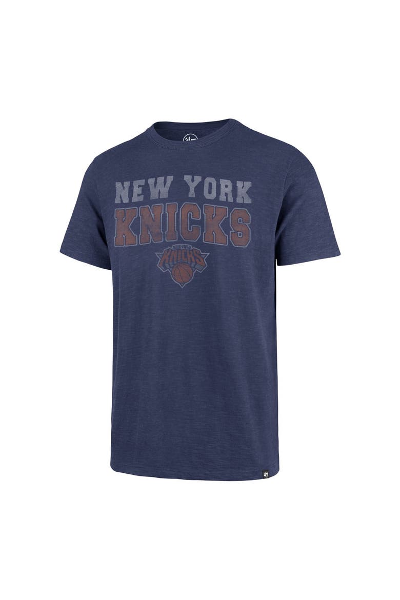Men's '47 Blue New York Knicks Stadium Wave T-Shirt, Alternate, color, Blue