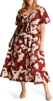 Estelle Nadja Floral Cotton Midi Dress