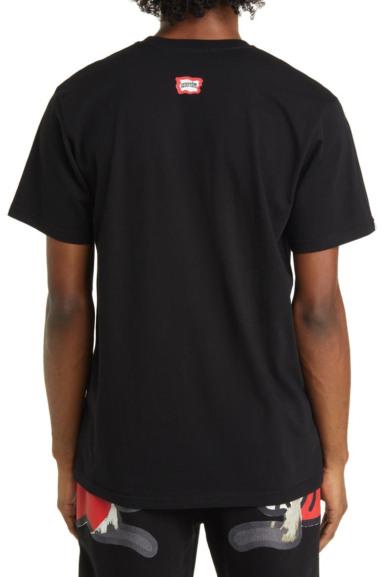 The Old Hangtag Sticker Graphic T-Shirt, Alternate, color, BLACK