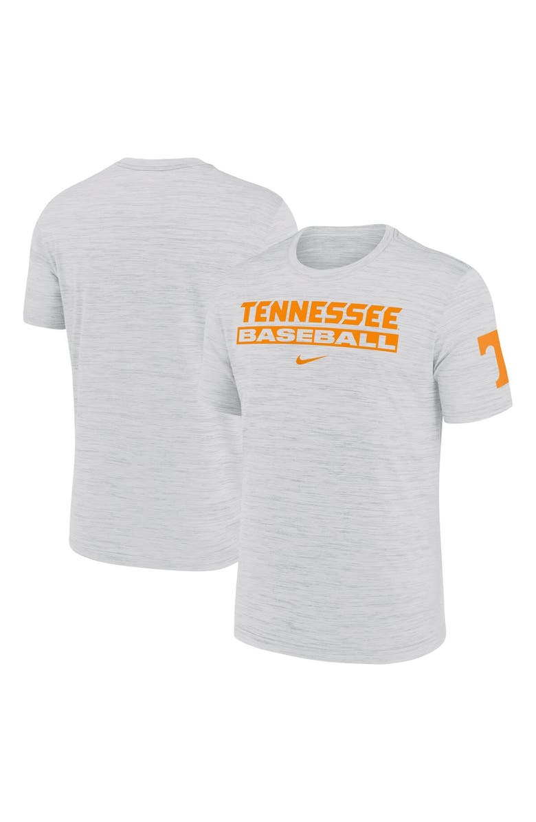 Nike Men's Nike Ash Tennessee Volunteers Velocity Baseball Wordmark Stack Performance T-Shirt, Main, color, 