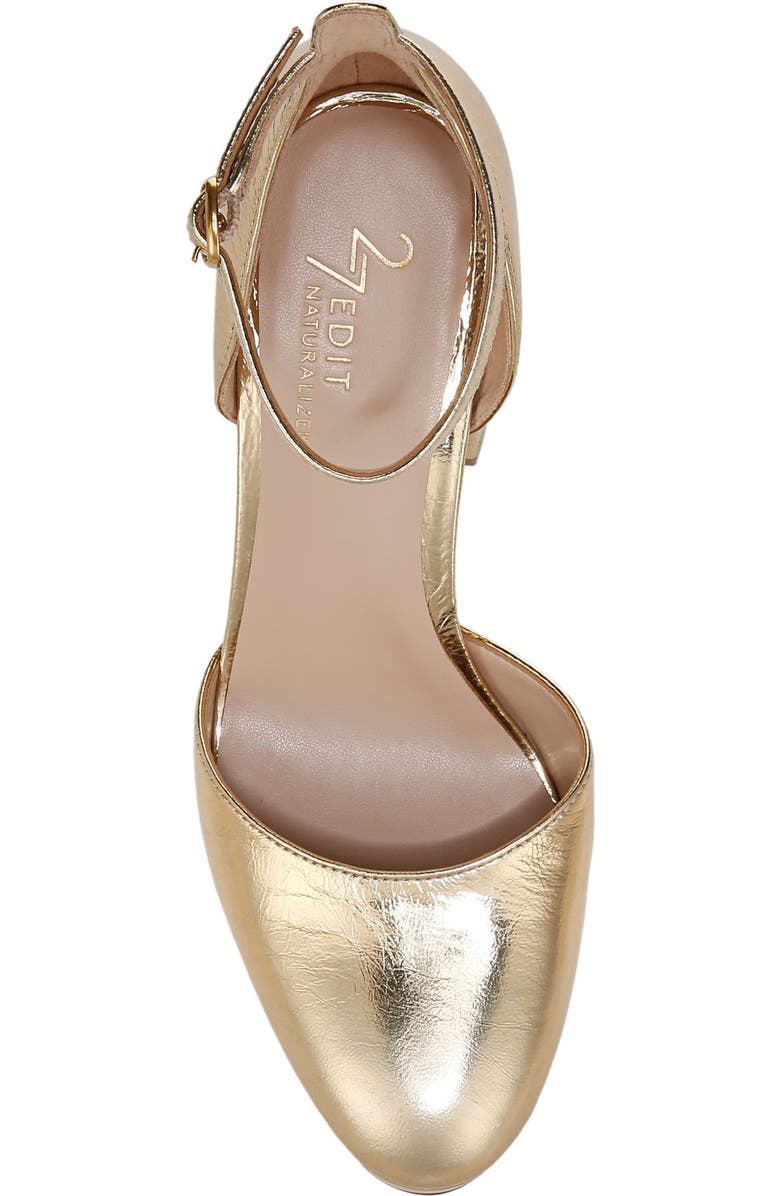 27 EDIT Naturalizer Giovanna Ankle Strap Platform Pump, Alternate, color, Dark Gold