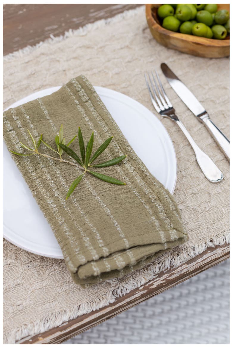 Kenwood Set of 4 Napkins, Alternate, color, MOSS