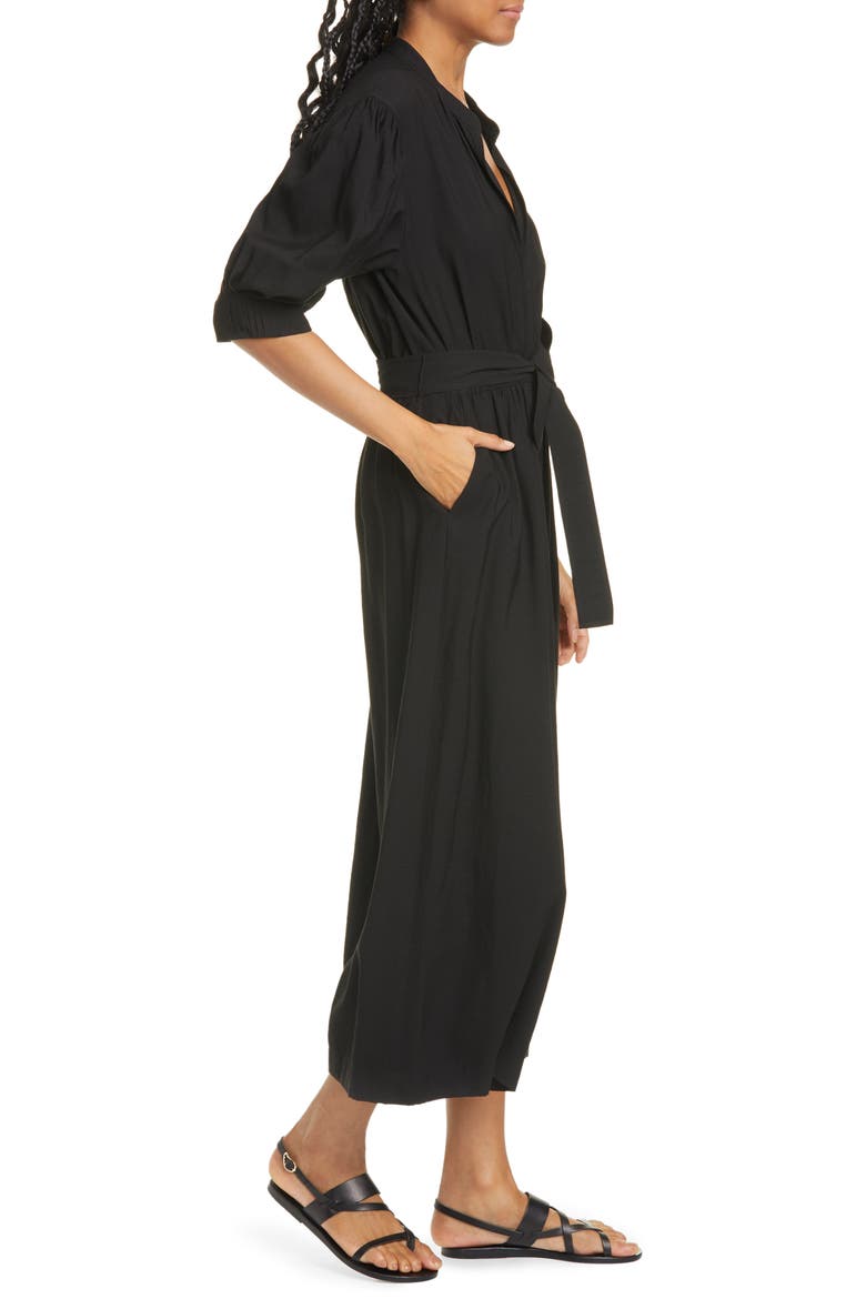 Shiva Crop Wide Leg Jumpsuit, Alternate, color, BLACK