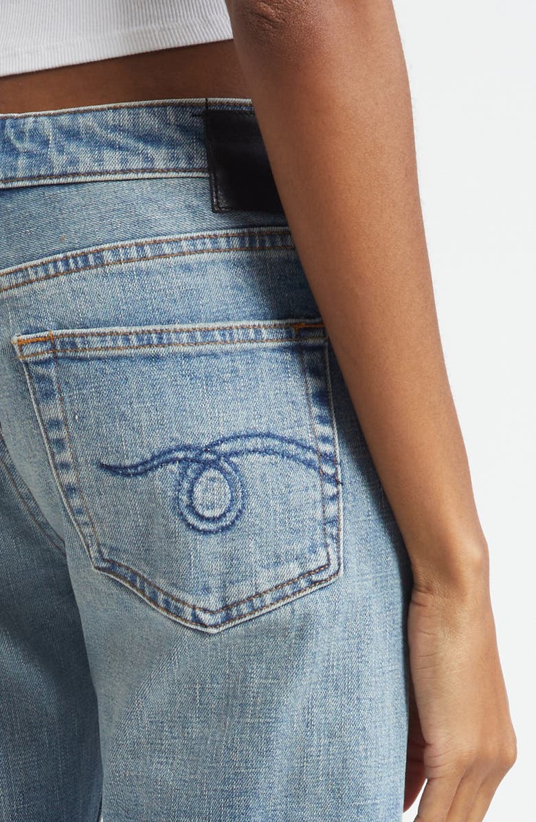 R13 Straight Leg Boyfriend Jeans, Alternate, color, Patton Blue Stretch