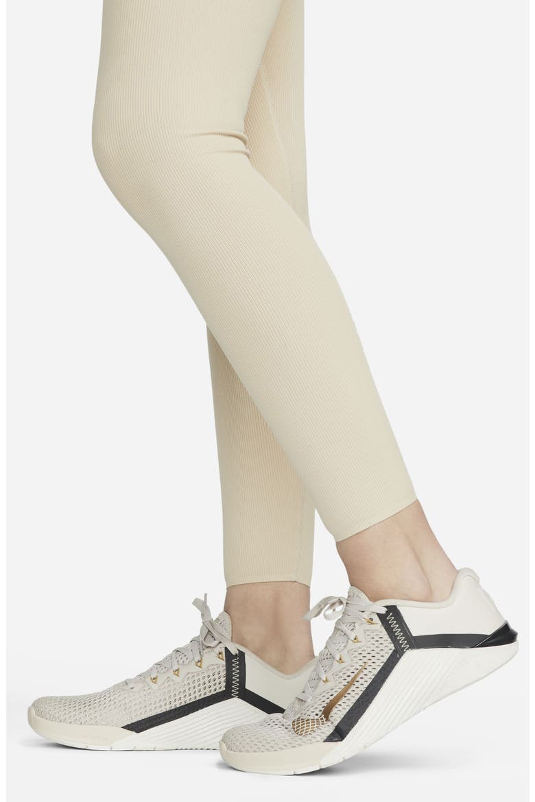 One Luxe Dri-FIT Rib Leggings, Alternate, color, SAND DRIFT