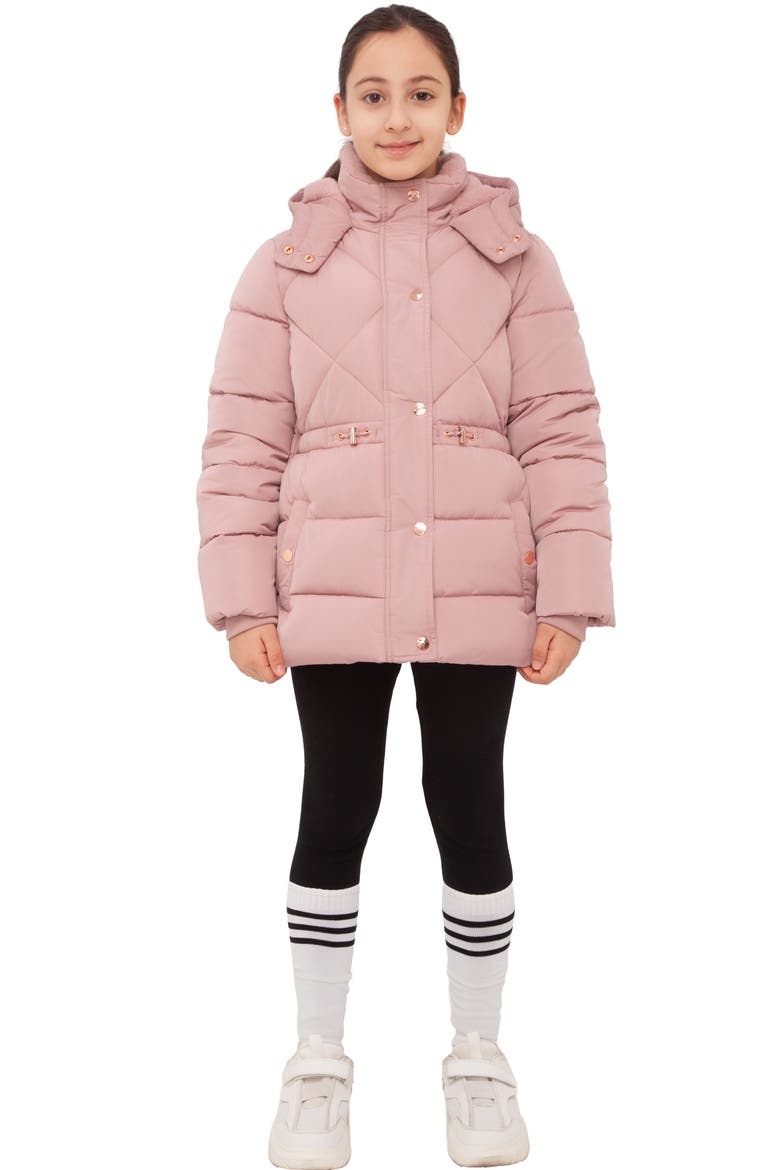 Kids' Timeless Quilted Coat, Alternate, color, Mauve