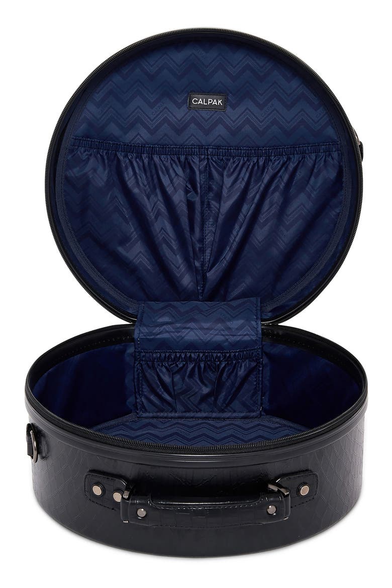 Baye Small Hardcase Hat Box, Alternate, color, NOIR