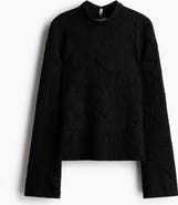 H&M Cut-out Jacquard Jersey Top