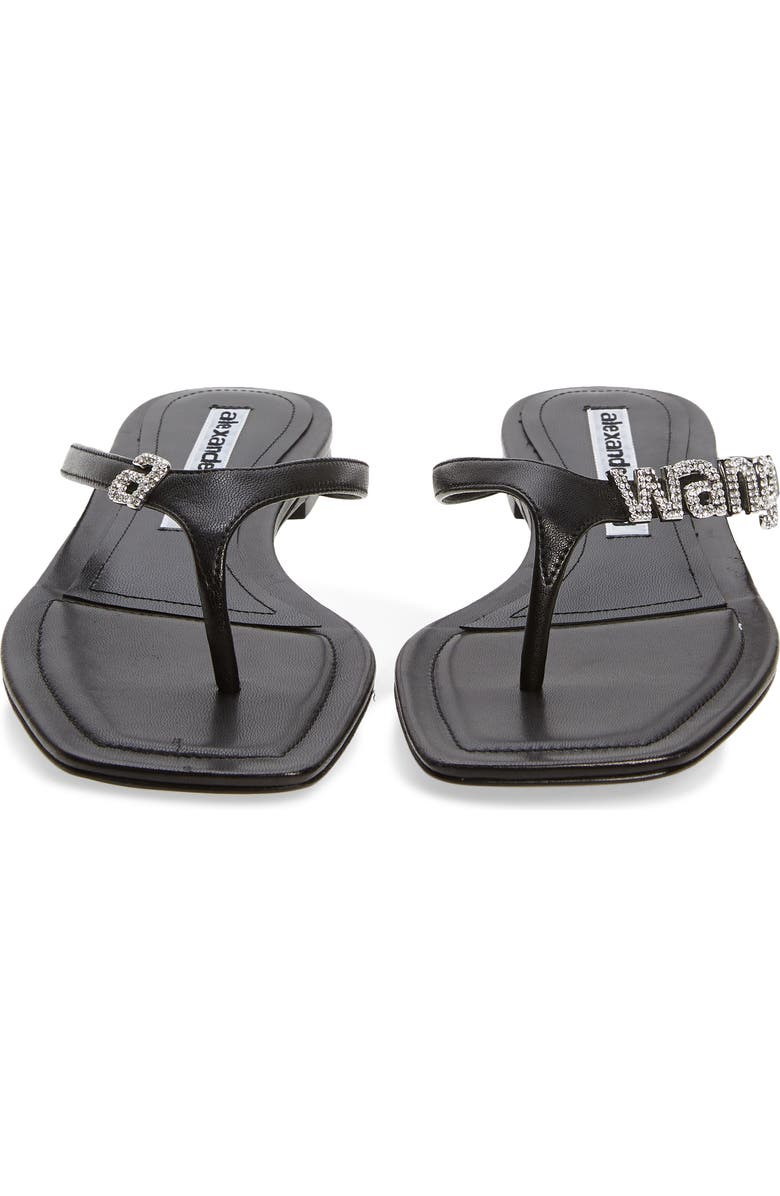 Alexander Wang Ivy Rhinestone Logo Sandal, Alternate, color,