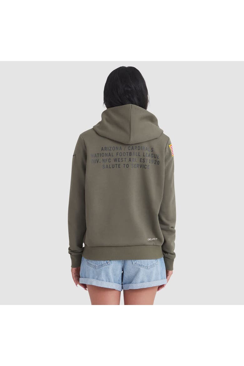 Women's Nike Olive Arizona Cardinals 2025 Salute to Service Sideline Standard Issue Dri-FIT Hoodie, Alternate, color, Olive
