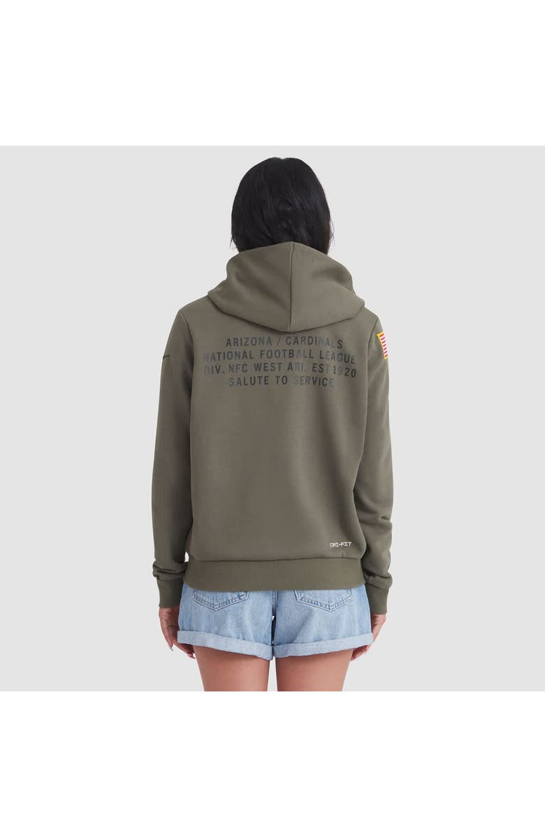 Nike Women's Nike Olive Arizona Cardinals 2025 Salute to Service Sideline Standard Issue Dri-FIT Hoodie, Alternate, color, Olive