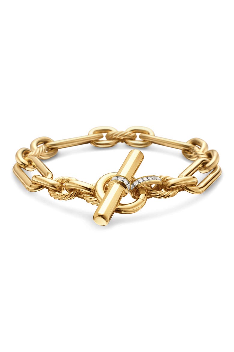 Lexington Chain 18K Gold Bracelet, Main, color, DIAMOND/ YELLOW GOLD