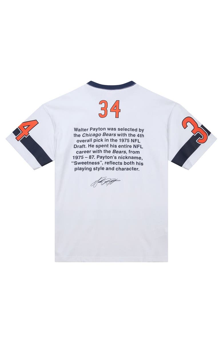 Mitchell & Ness Men's Mitchell & Ness Walter Payton White Chicago Bears Name & Number Team Origins Vintage Logo T-Shirt, Alternate, color, White