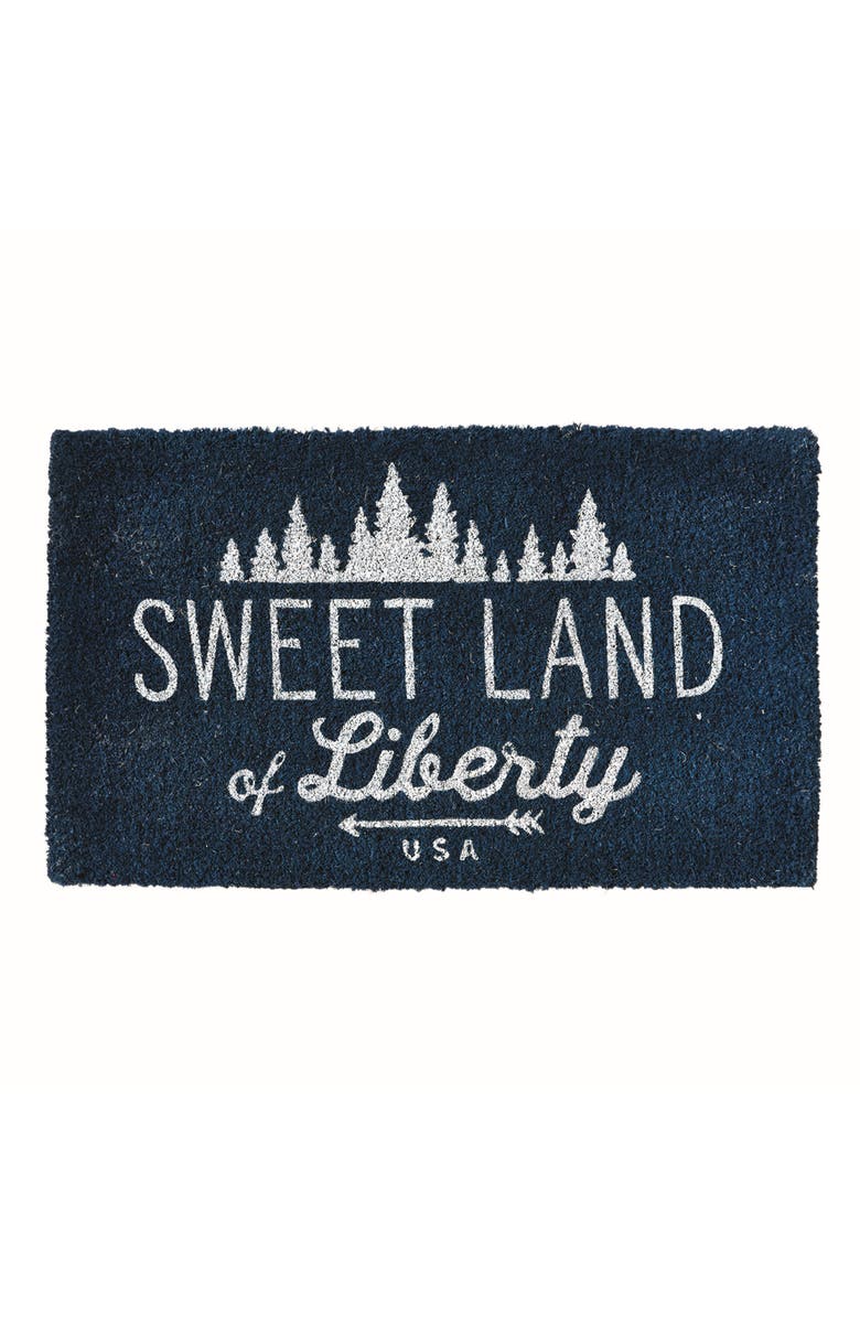 tag Sweet Land Of Liberty Patriotic Coir Door Mat 4th of July, Main, color, Blue