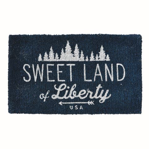Sweet Land Of Liberty Patriotic Coir Door Mat 4th of July