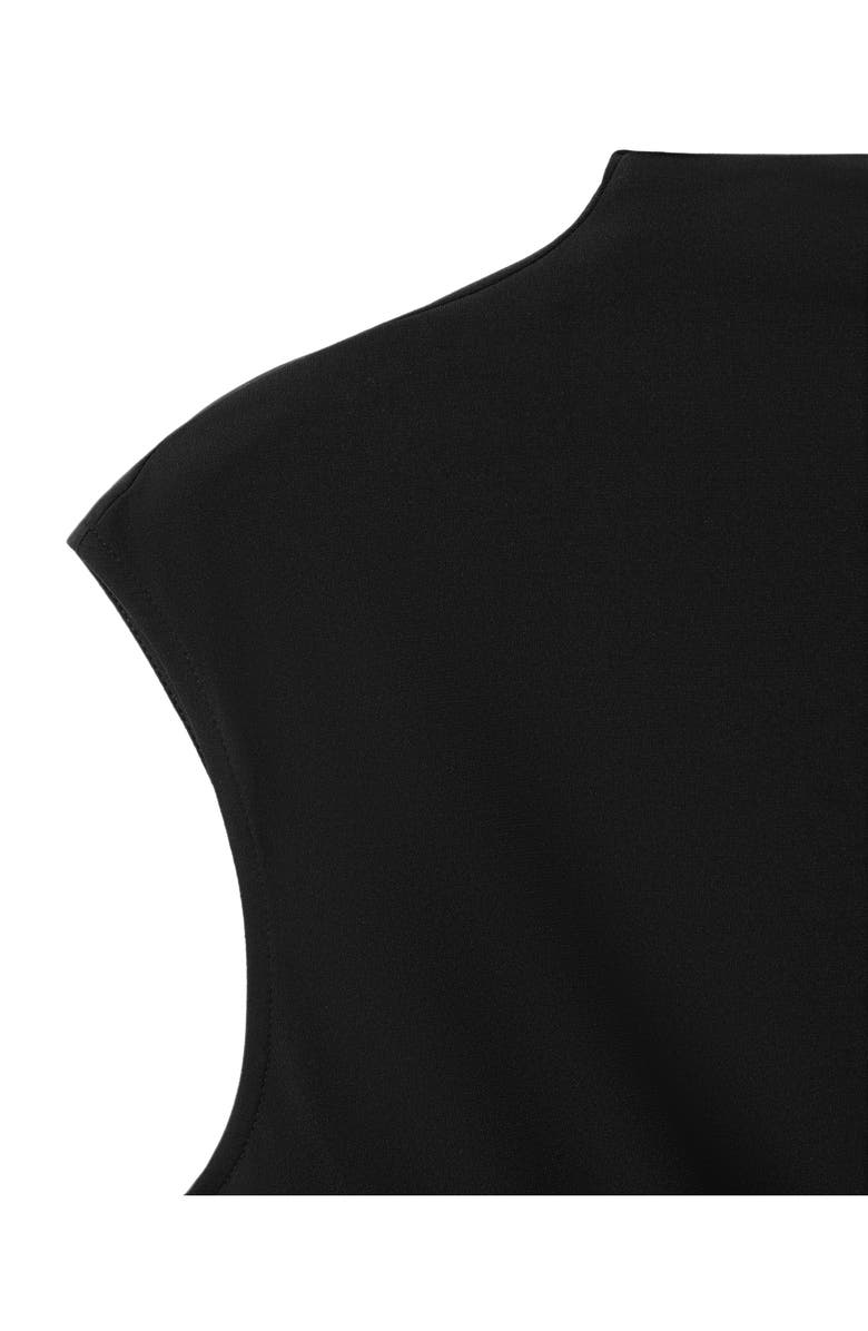 MANGO Shirred Faux Wrap Top, Alternate, color, 