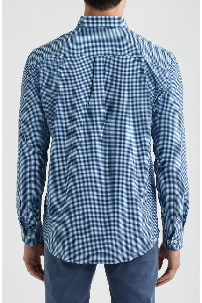XC+™ Performance Game Day Gingham Button-Up Shirt, Alternate, color, NAVY