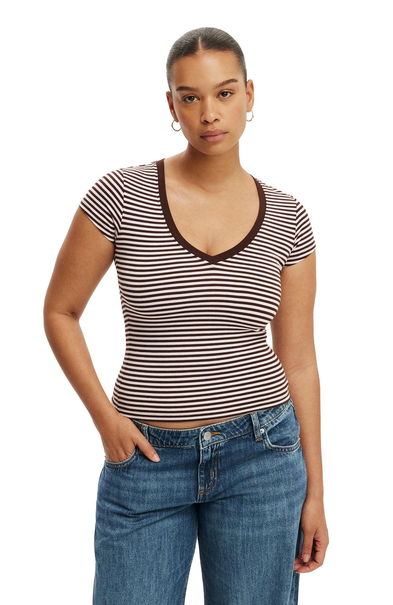 Madi Stripe Babydoll Dark