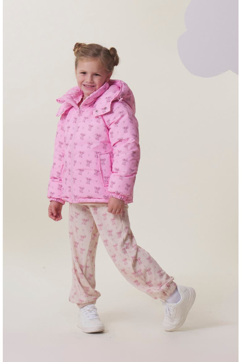 Kids' Charlie Puffer Coat, Alternate, color, CANDY PINK BOW