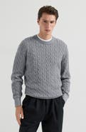 Brunello Cucinelli Cashmere vanisé cable knit sweater