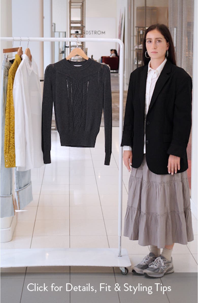 Kelia Cotton & Wool Cable Sweater, sales video thumbnail