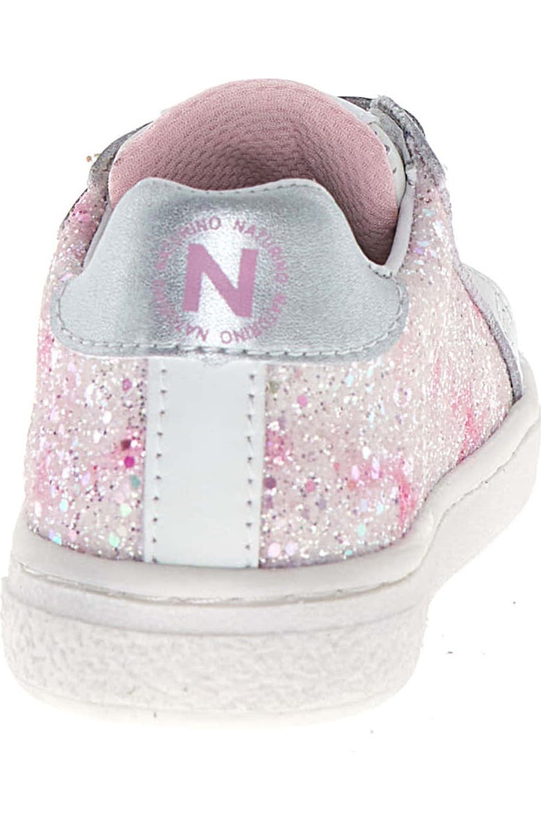 Naturino Kids' Pinn Sneaker, Alternate, color, White-Pink-Silver