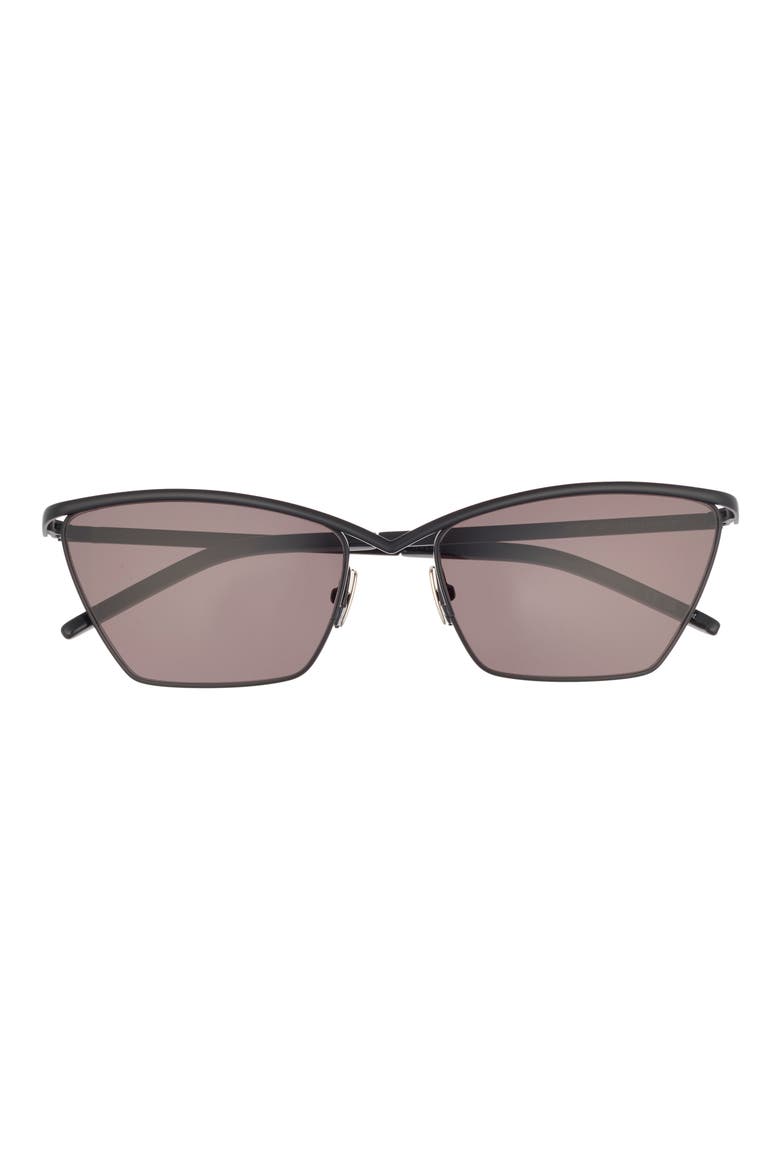 57mm Square Sunglasses, Main, color, BLACK BLACK GREY