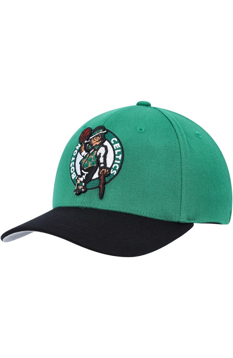Mitchell & Ness Men's Mitchell & Ness Kelly Green/Black Boston Celtics MVP Team Two-Tone 2.0 Stretch-Snapback Hat, Main, color, Kelly Green