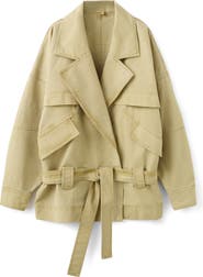 MANGO Belted Denim Jacket