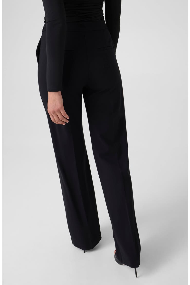 Sophia High Waist Wide Leg Ponte Pants, Alternate, color, JBLACK-BLACK
